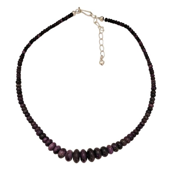 Jay King Sterling Silver Purple Stone Bead Necklace 20" Long, E775 - Picture 9 of 9